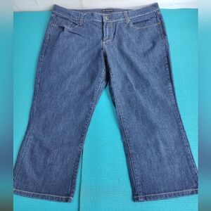 New York & Company Women's Crop Stretch Jeans Low Rise Size 16